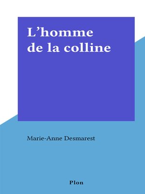 cover image of L'homme de la colline